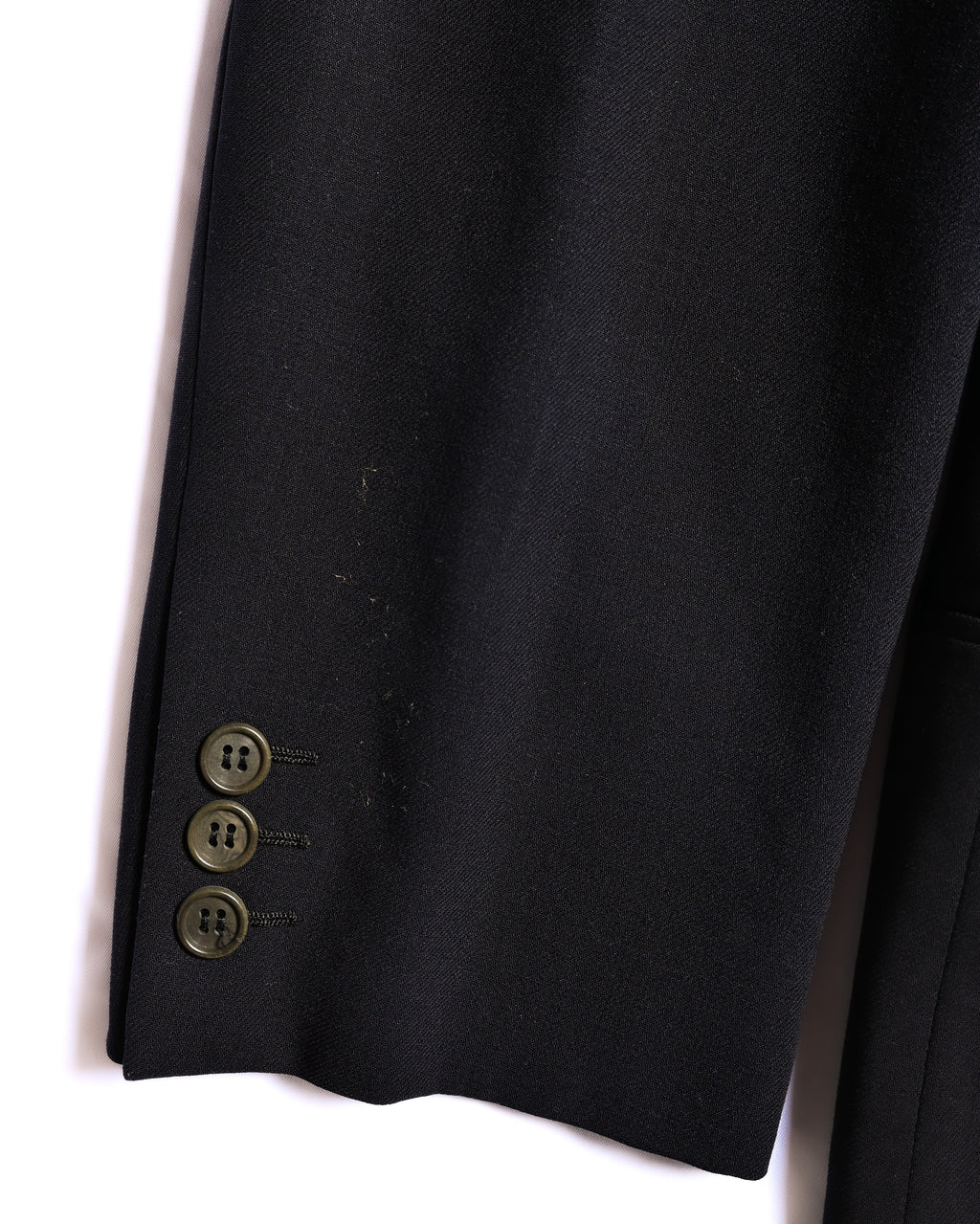 GIORGIO ARMANI/ Curved Lapel Oversized Double Breasted Tailored Jacket Navy