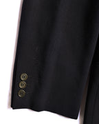 GIORGIO ARMANI/ Curved Lapel Oversized Double Breasted Tailored Jacket Navy