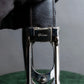 "Cartier" 2C logo motif buckle design leather belt