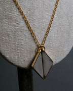 "BALENCIAGA" Red cabochon symmetrical design necklace