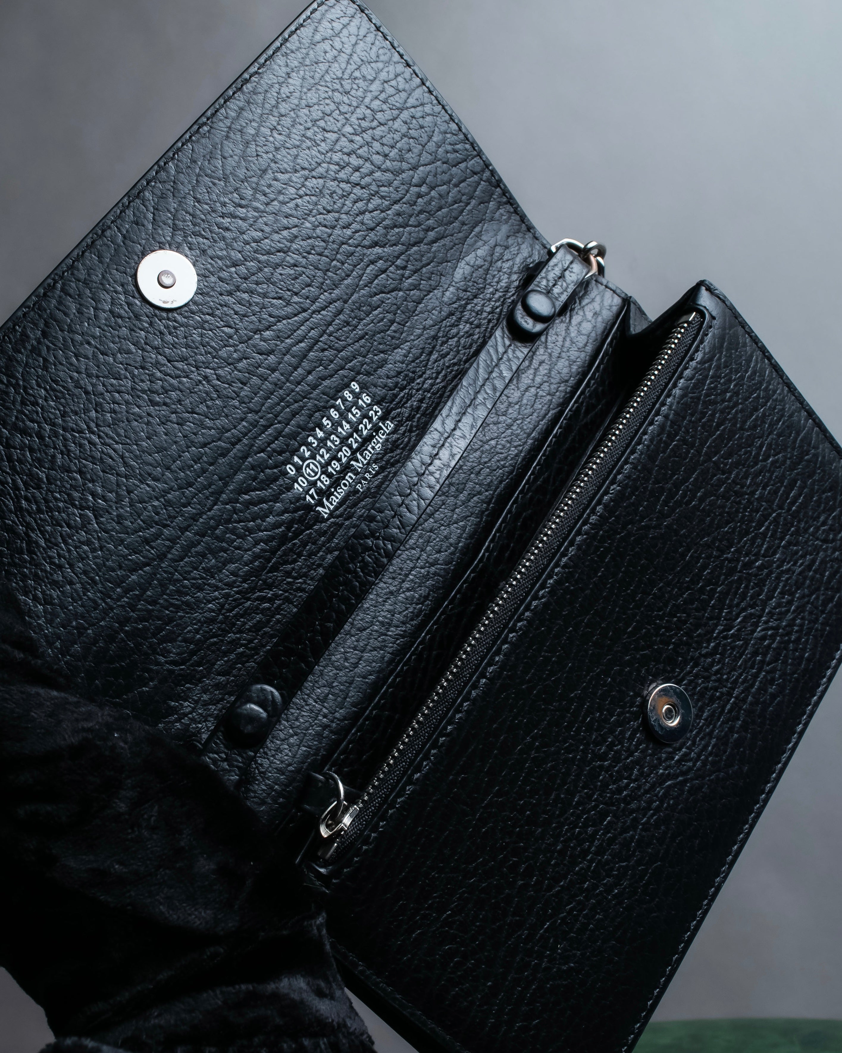 "MAISON MARGIELA" Calf leather chain shoulder wallet bag