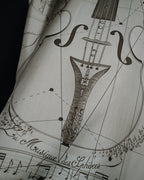 –SPECIAL– "HERMES" 90’s La musique des sphères silk twill printed shirt