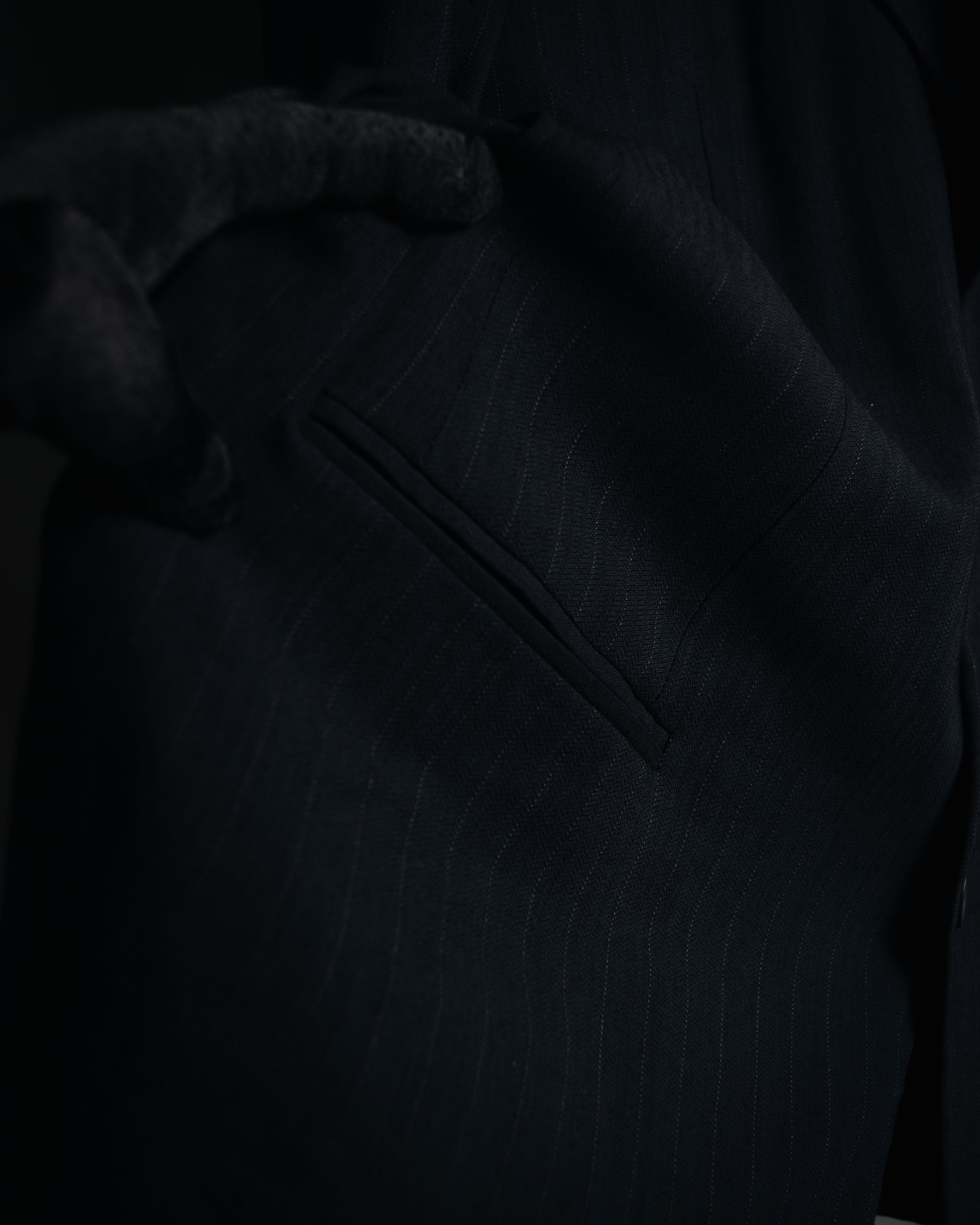 "GIORGIO ARMANI" 90’s pinstripe soft-tailored suit set