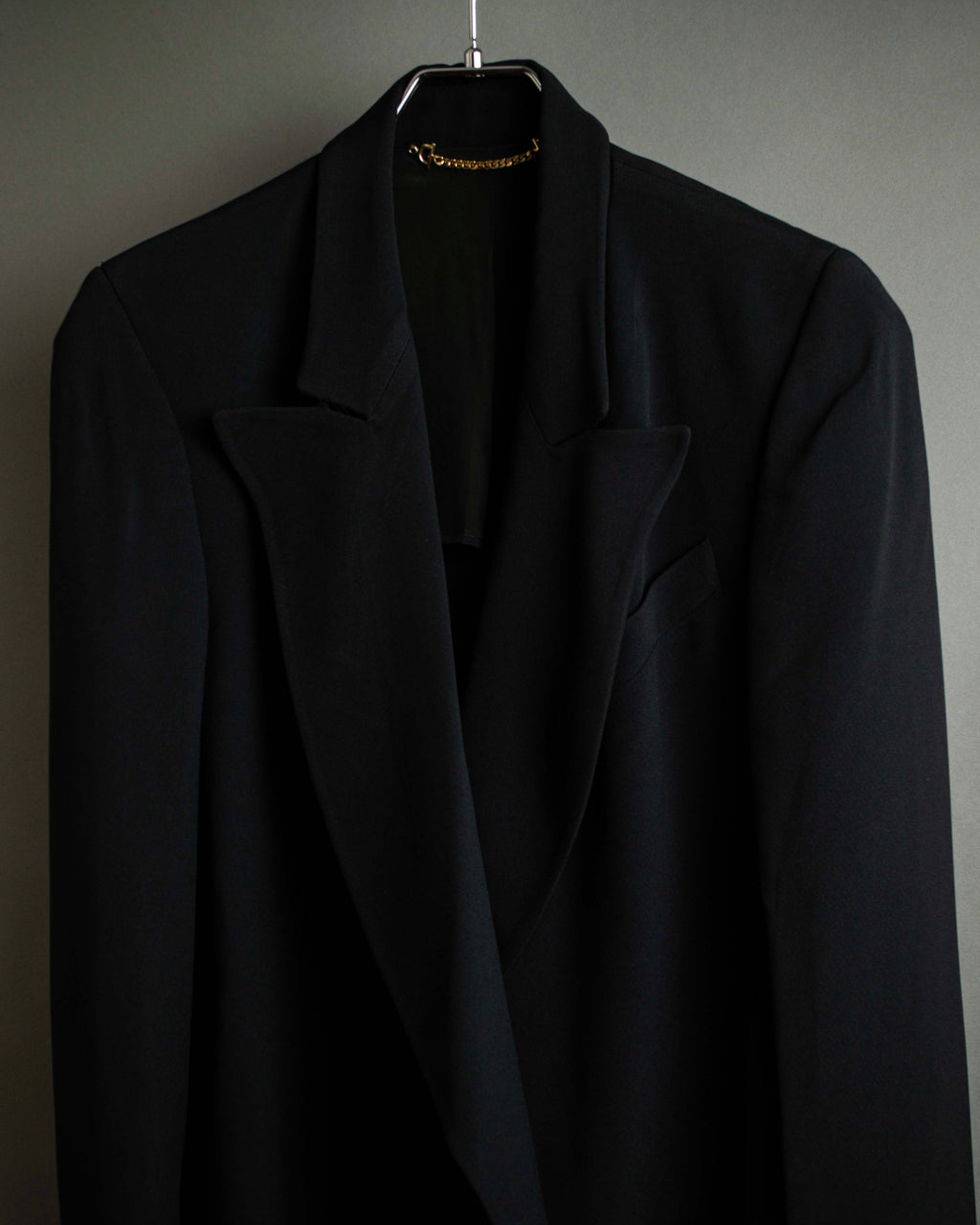 "GUCCI" Three-dimensional lapel design draped tailored jacket