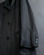 "Acne Studios" Antique design long striped coat