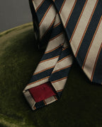 "CHANEL" 90's-00's Classic silk regimental striped tie