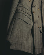 -SPECIAL- “GUCCI” 2019-2021 Glen check double-breasted wool suit