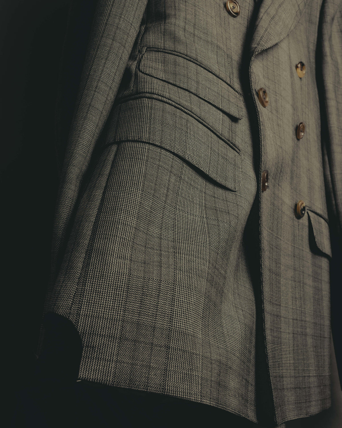 -SPECIAL- “GUCCI” 2019-2021 Glen check double-breasted wool suit