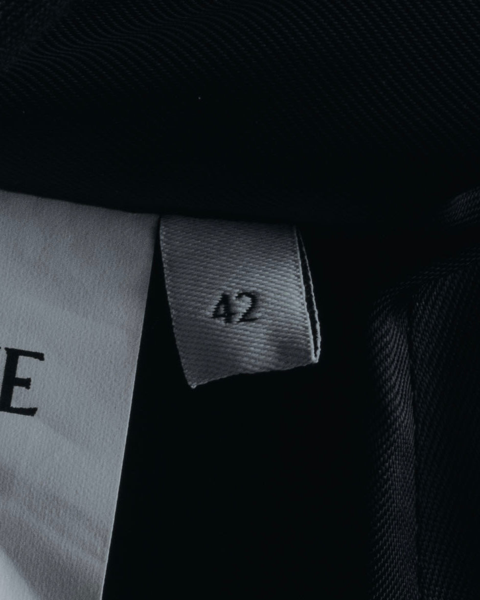 –SPECIALS– "LOEWE" 2017-2018 Minimal a-line calfskin piping coat