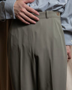 "HERMES" Margiela period silk wide straight slacks