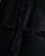 -SPECIAL- "GUCCI" 90's-00's Leather combination fur long coat