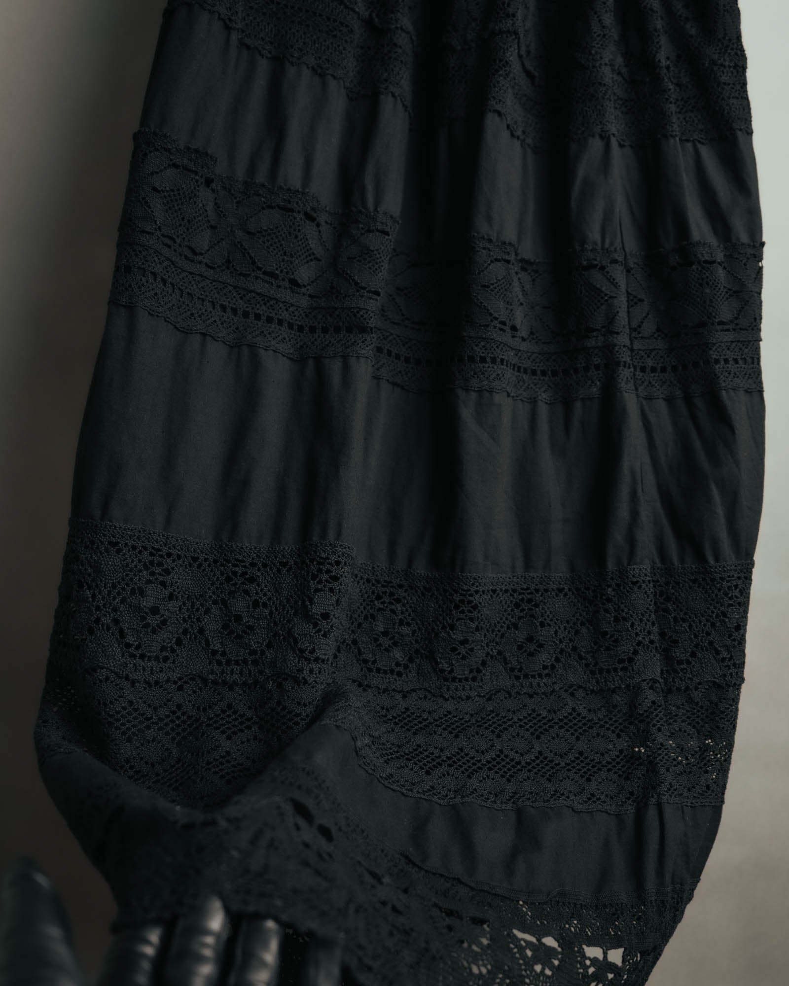 -SPECIAL- “tricot COMME des GARÇONS“ 2002SS Lace panel gathered skirt