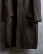 "Dolce &amp; Gabbana" Herringbone pattern slim shape chester coat