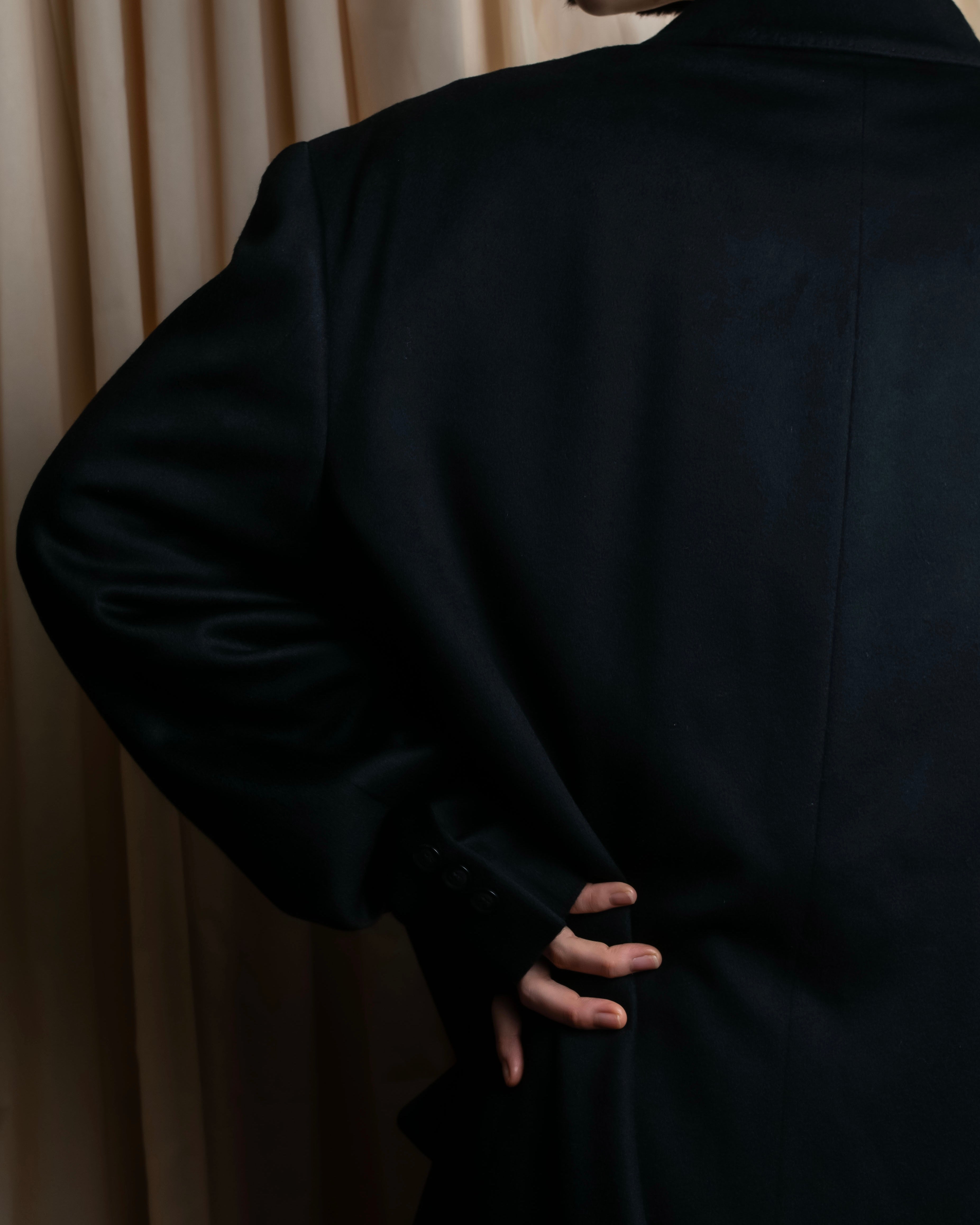 "Vintage super maxi length double-breasted oversized chester coat"