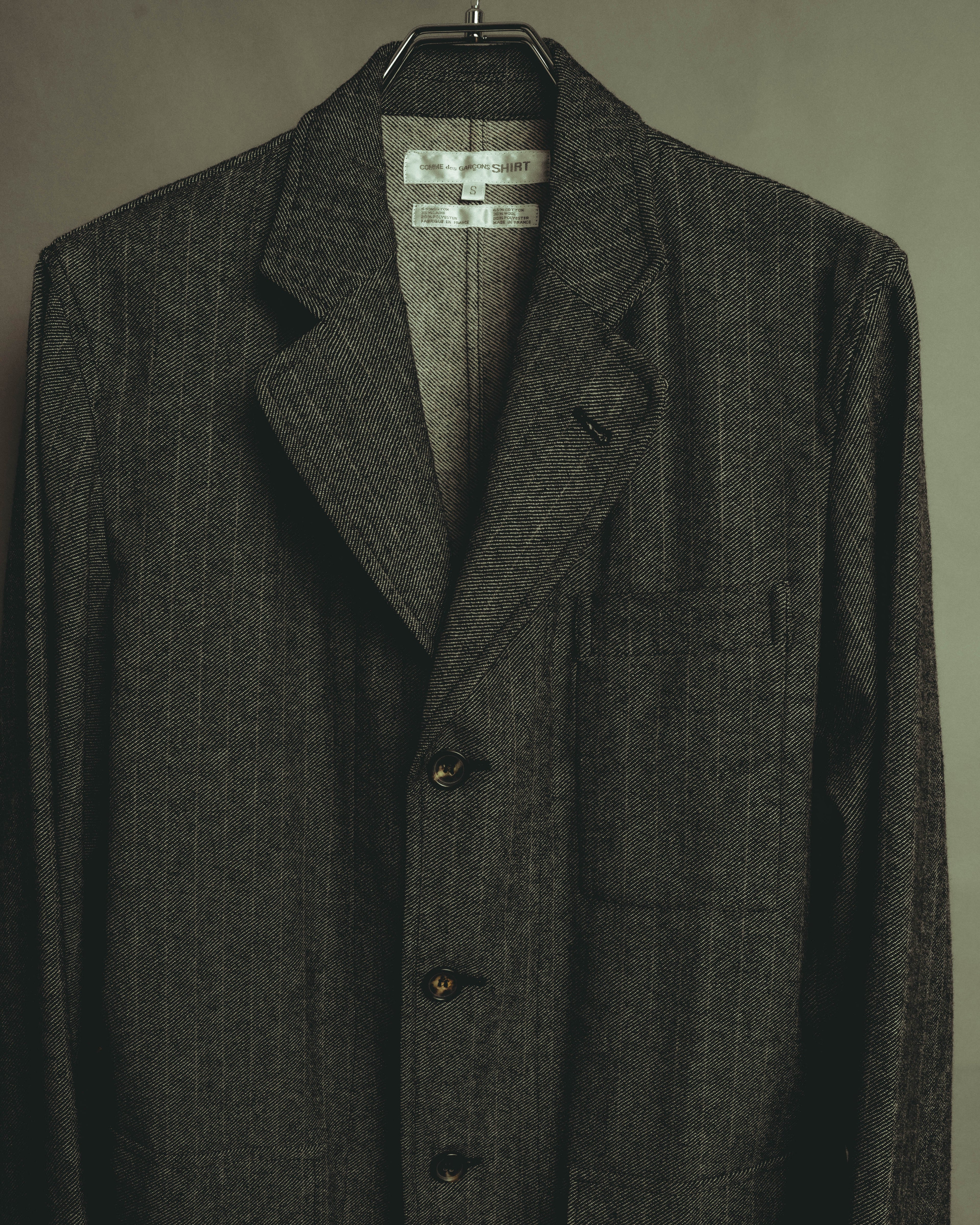 “COMME des GARÇONS SHIRT” 2000's- layered pocket print tailored jacket