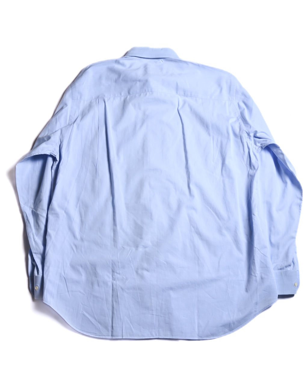ARMANI COLLEZIONI/ Snap Button-down Oversized Dress Shirt Light Blue