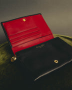 "Christian Dior" 80's-90's Black and red bifold wallet