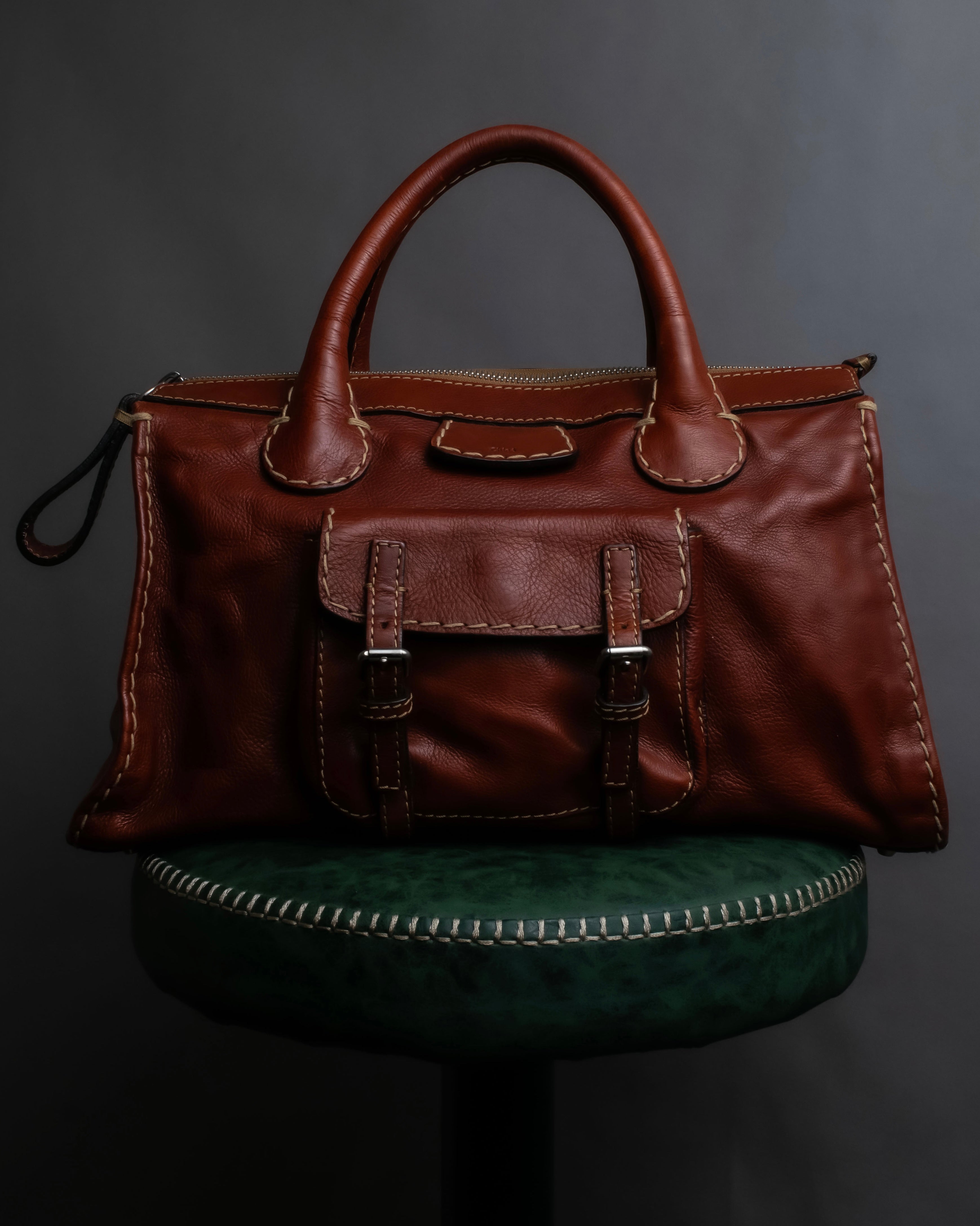 "Chloe" Edith series crossbody leather bag