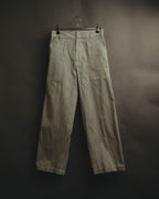 -SPECIAL- “Christian Dior” 20’s silk cotton striped straight trousers