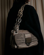 "BALENCIAGA" Three-way chain leather shoulder bag