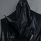 "Rick Owens" 100% lamb leather high neck sleeveless jacket