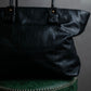 "Chloe" Eclipse series logo engraved leather tote bag