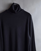 "DIOR" Edith Slimane period double high neck processing knit