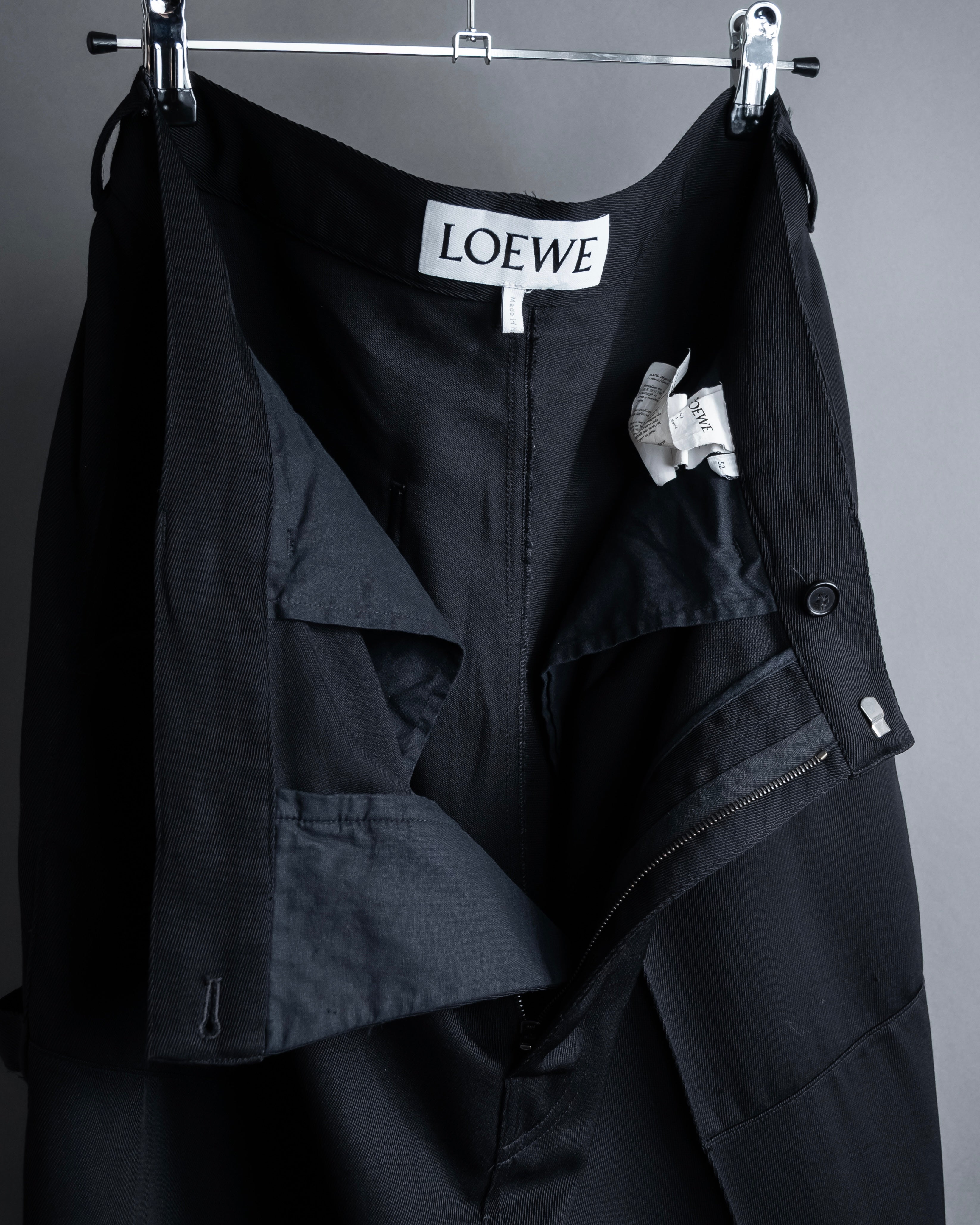 LOEWE (ロエベ) - ワイドスラックス パンツ - ブラック - 52 - 立体