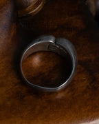 "Vintage bulging organic design silver 925 ring"