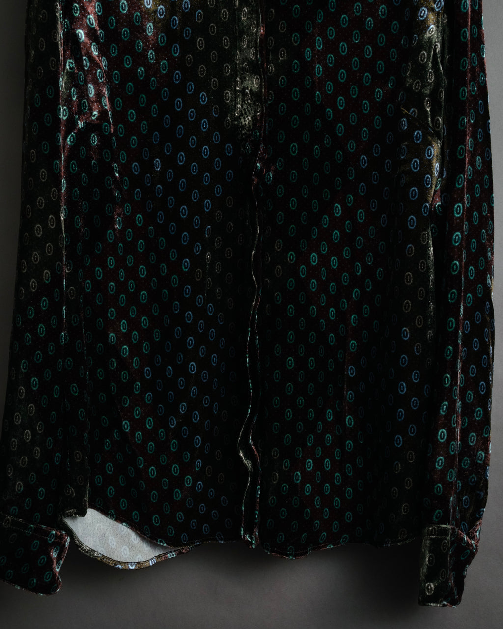 “DRIES VAN NOTEN” 2010’s Circle motif velvet shirt