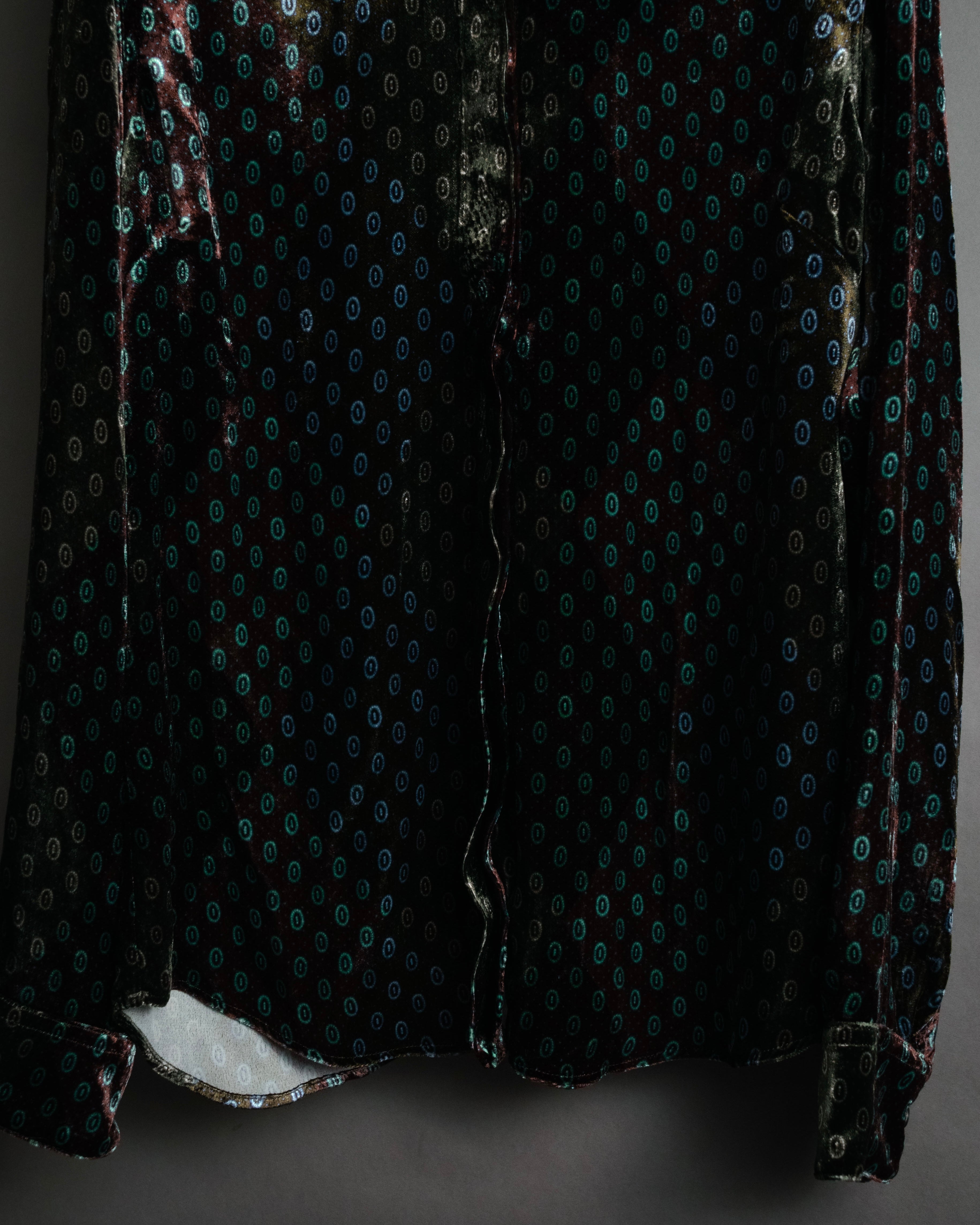 “DRIES VAN NOTEN” 2010’s Circle motif velvet shirt