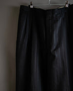 "Vintage subtle gloss striped wide slacks"