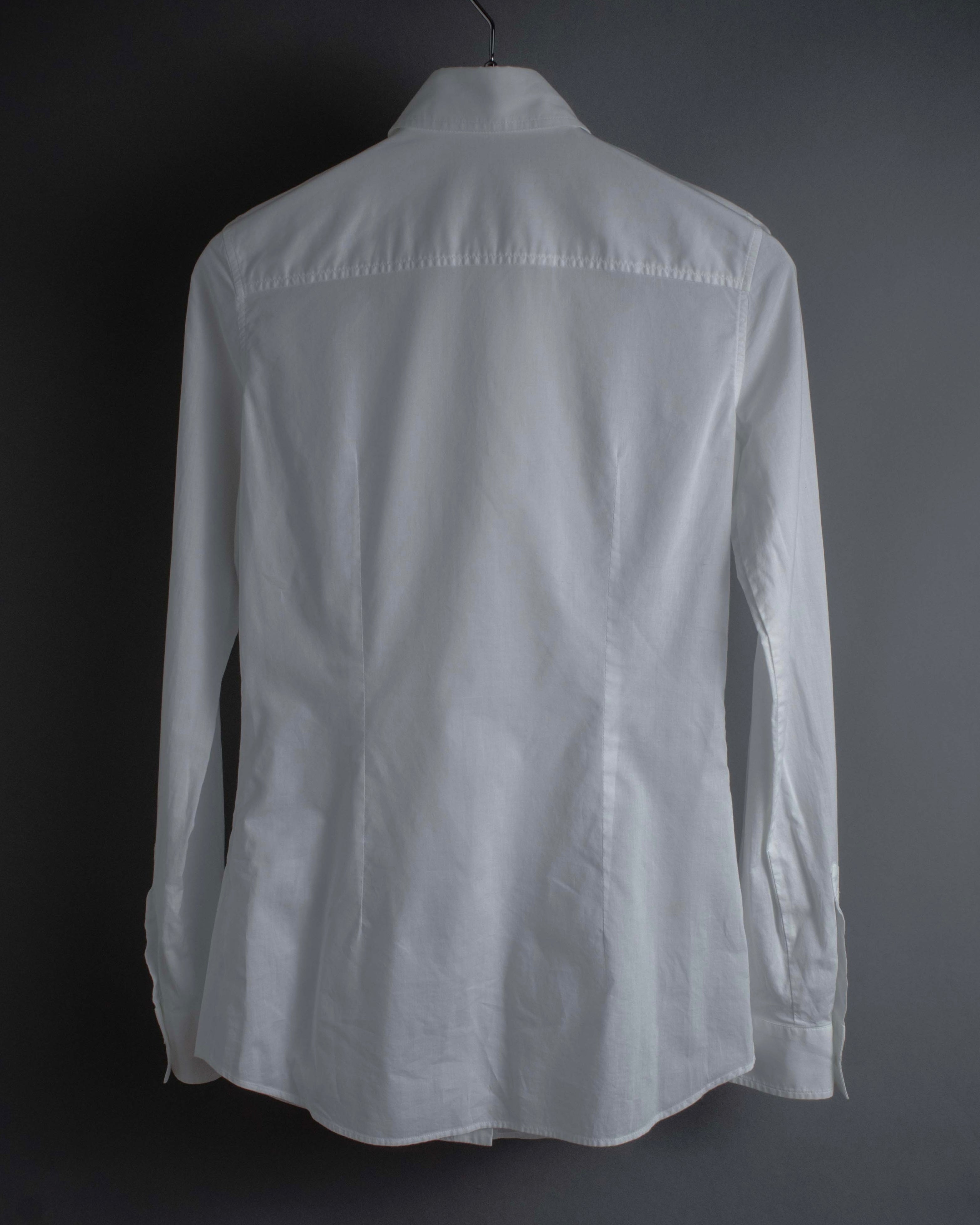"Dolce & Gabbana" Tiered frill design white shirt