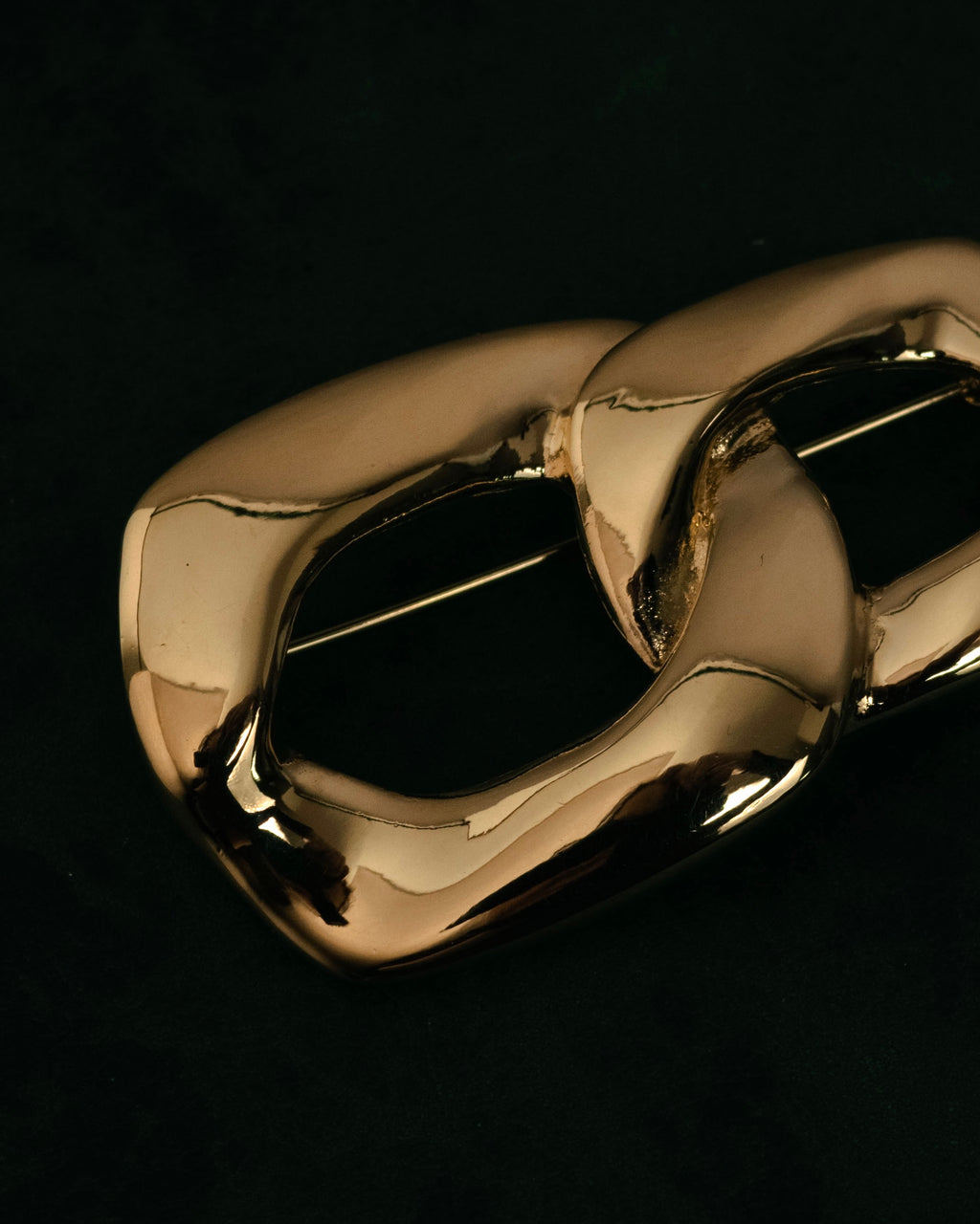 “Yves Saint Laurent” 80’s–90’s Sculptural chain motif brooch