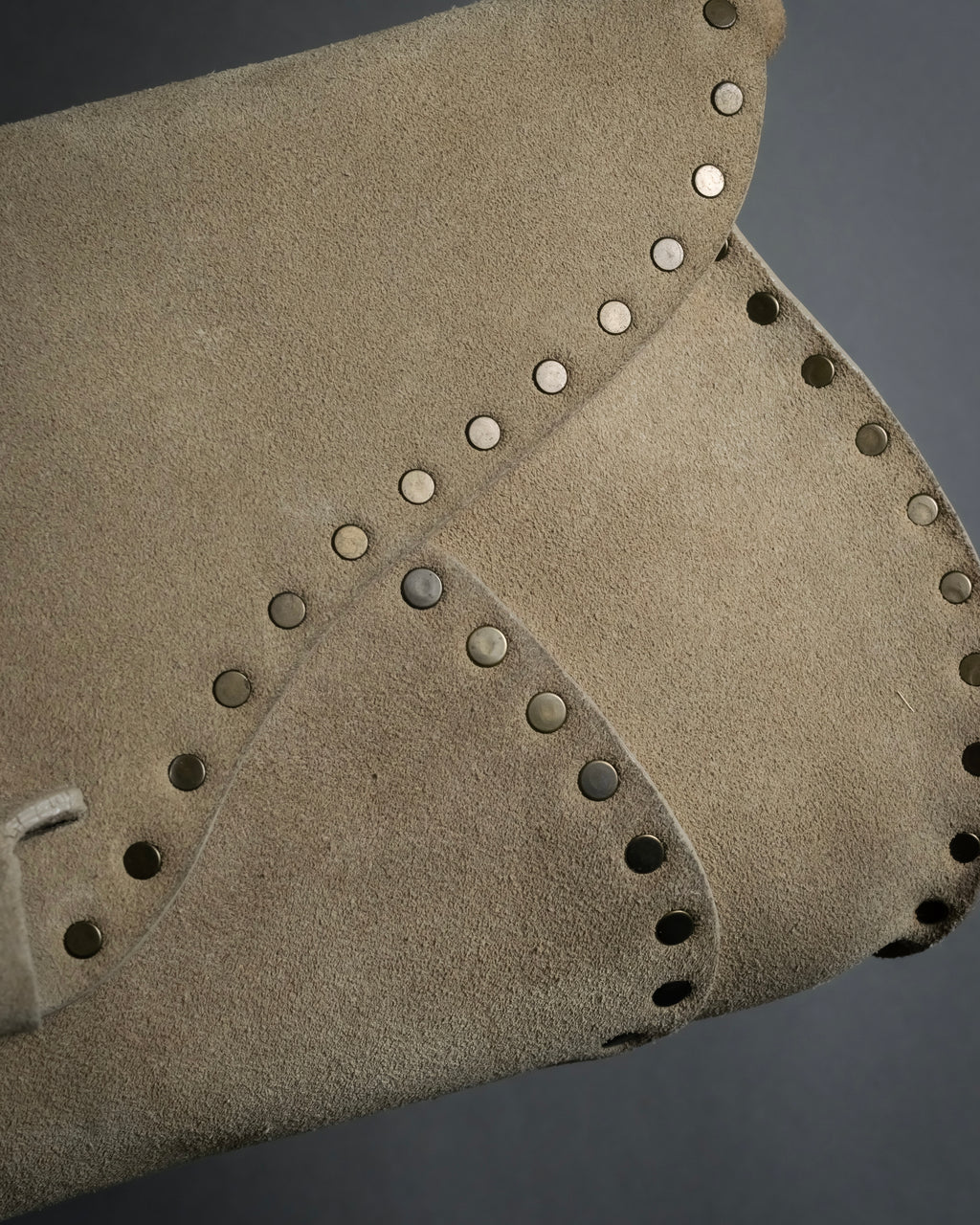"CELINE" Studs design suede leather shoulder bag