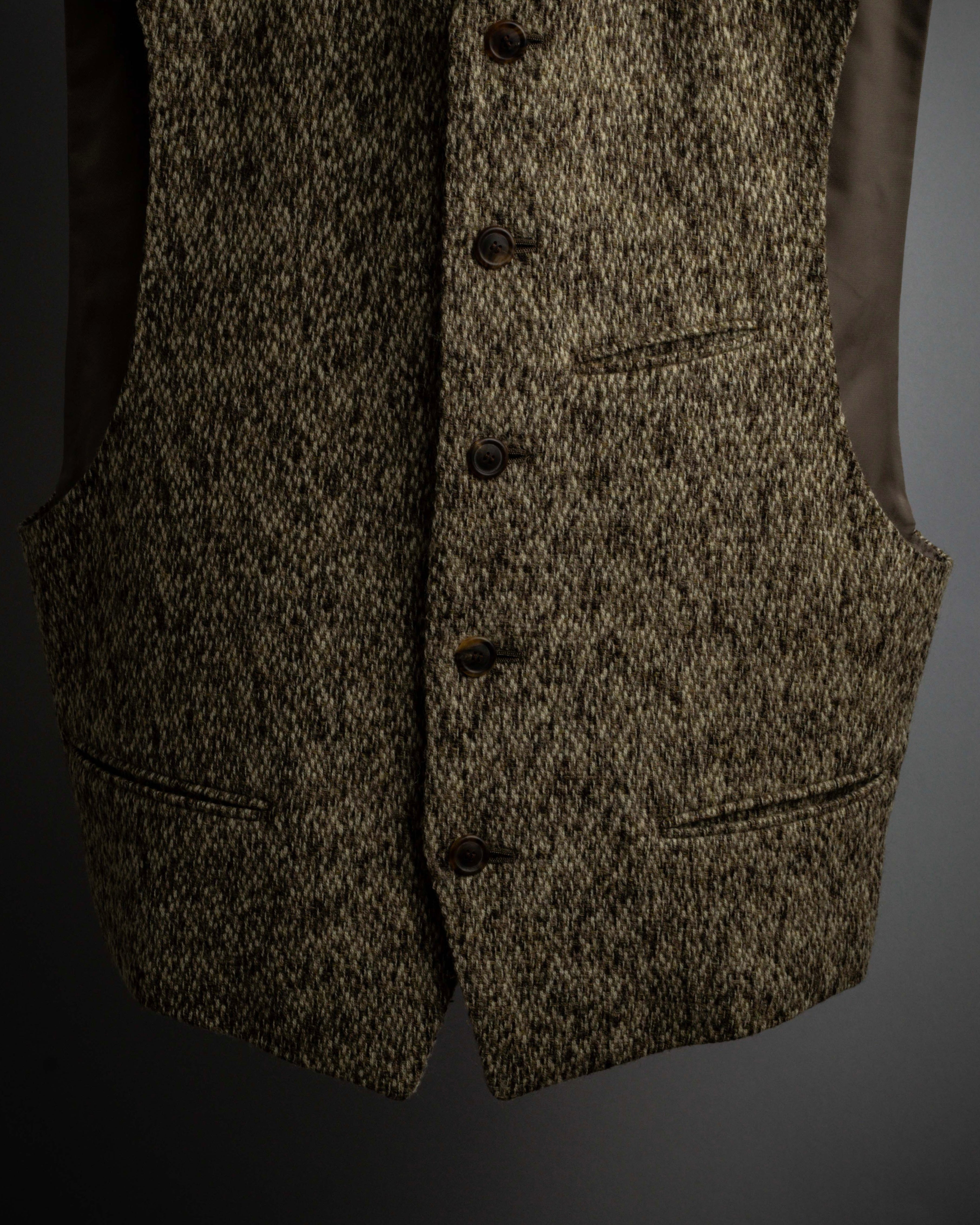 "ISSEY MIYAKE" Brushed texture 5-buttons vest