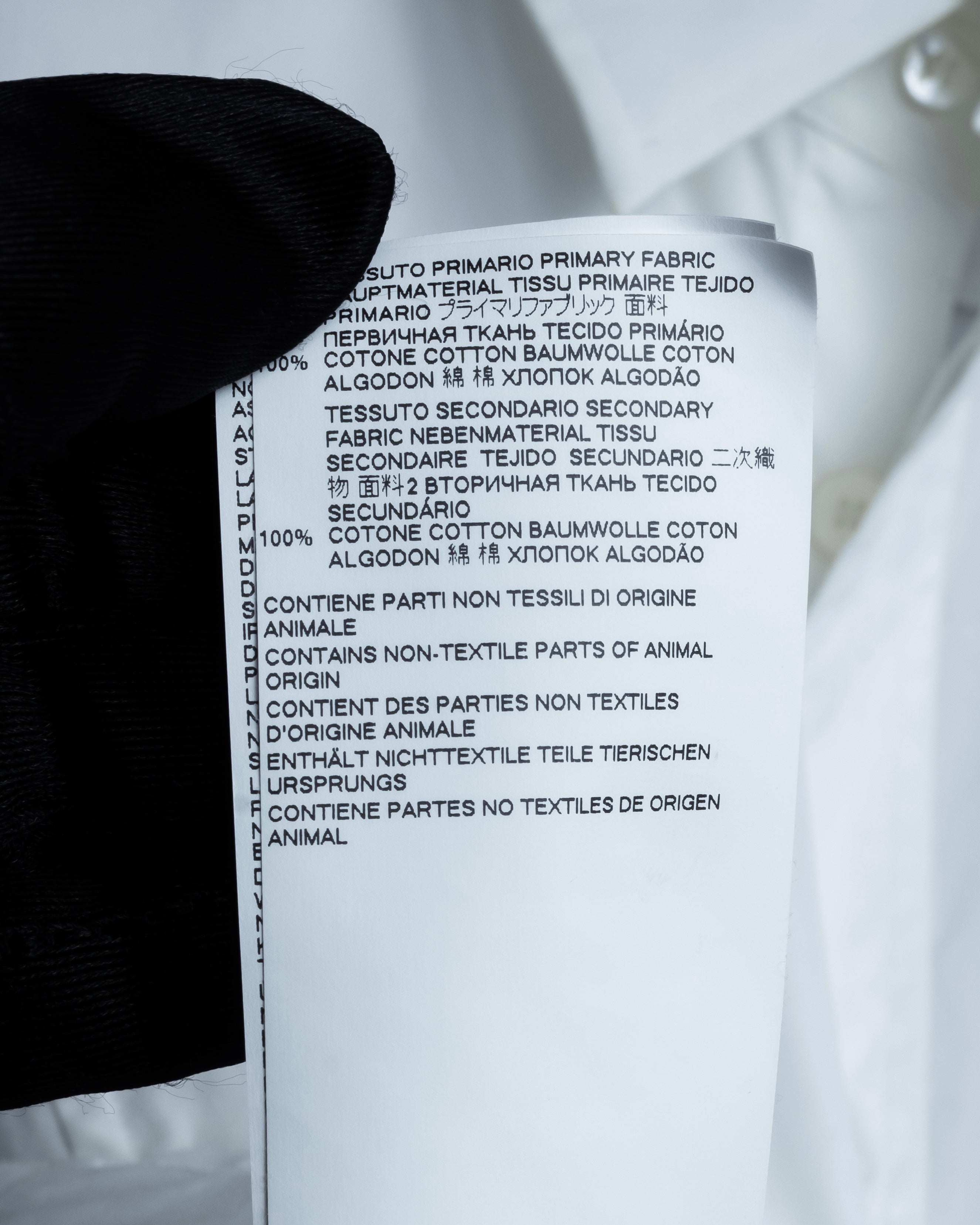 "MAISON MARGIELA" 20AW Long cuff design cotton white shirt