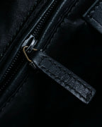 "YVES SAINT LAURENT" Gold parts design Muse toe leather bag