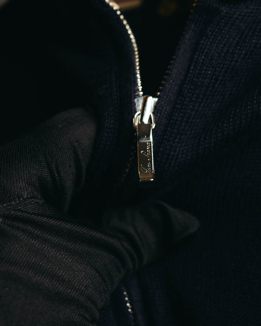 "Loro Piana" 00's-10's Refined cotton half-zip sweater