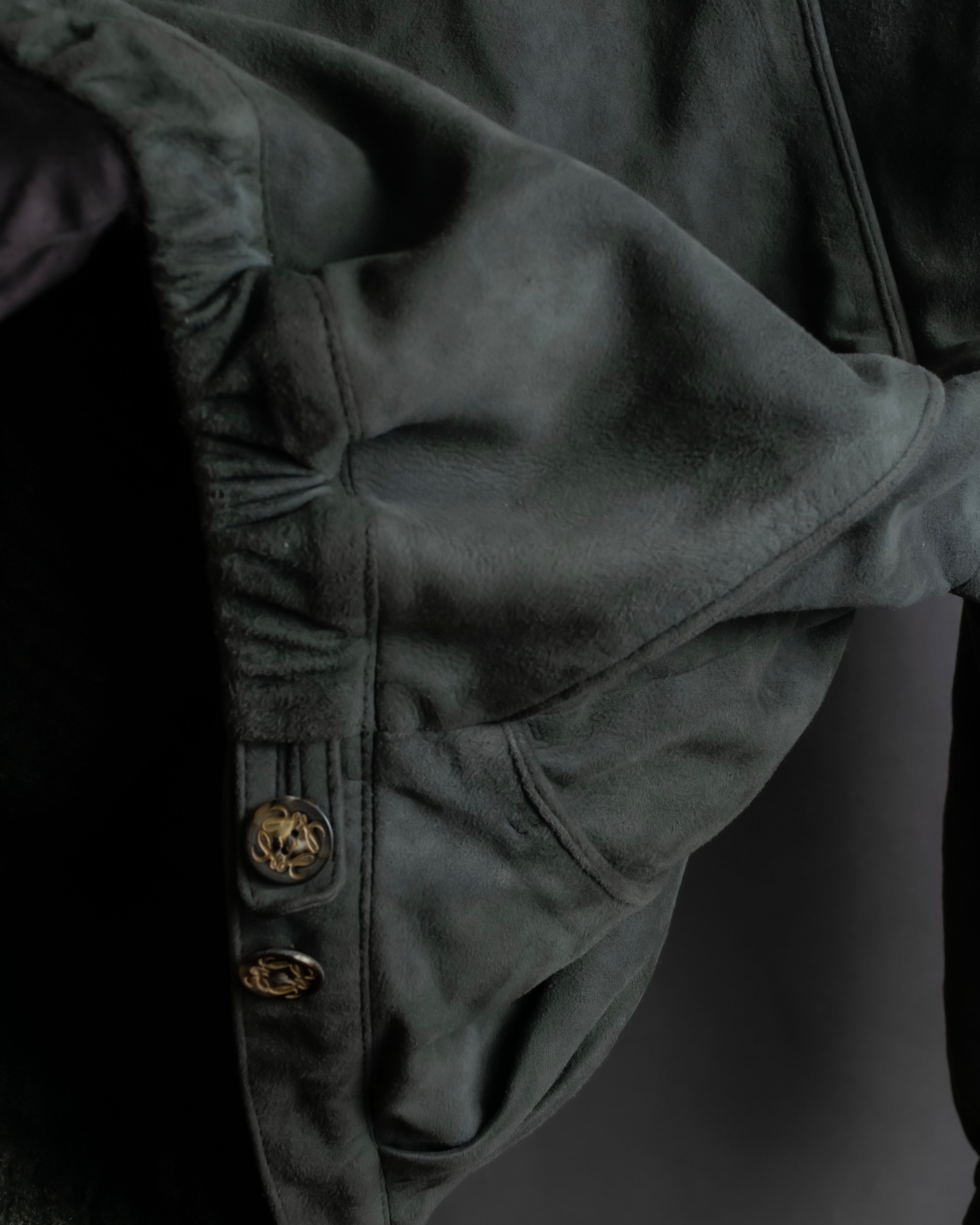 "LOEWE" Box silhouette suede leather blouson