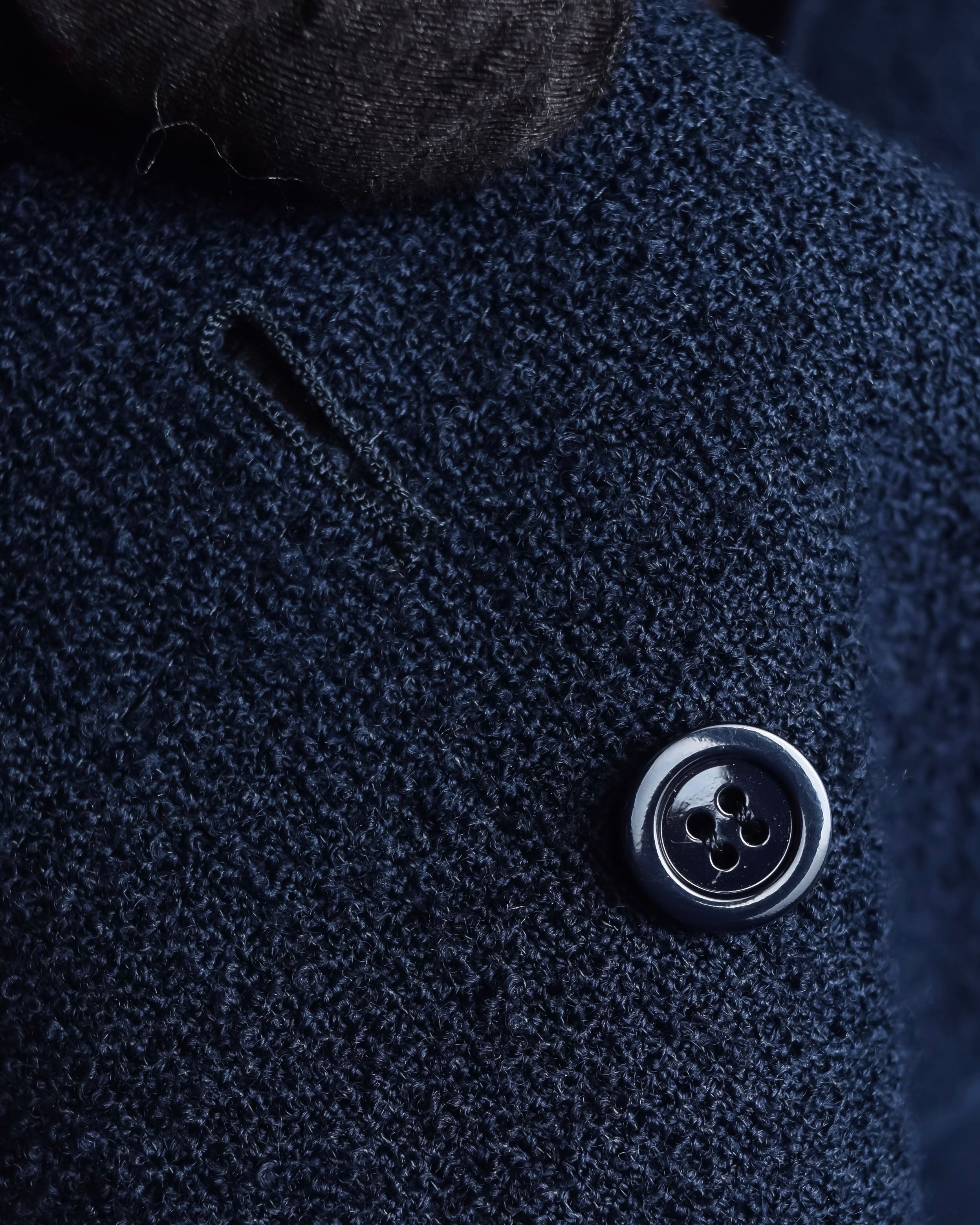 "VALENTINO" Wool boucle concealed front tailored jacket