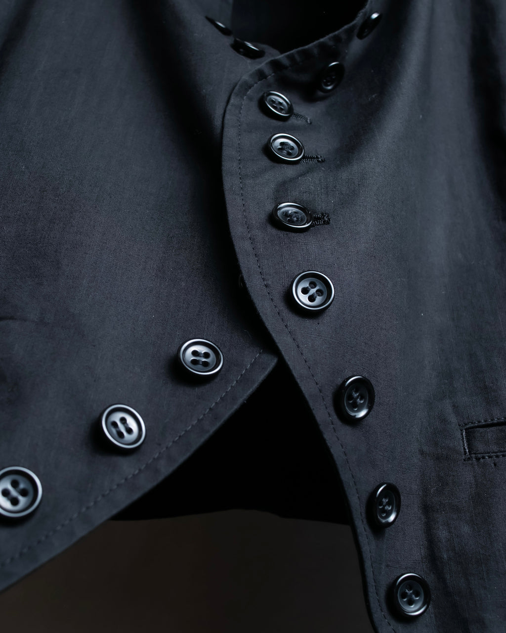 "Y's" No collar cotton short length spencer jacket