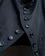 "Y's" No collar cotton short length spencer jacket