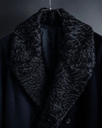 -SPECIAL- "CARUSO"
 Fur collar design belted melton coat