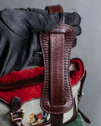 "FENDI" Animal embroidery design boa combination shoulder bag