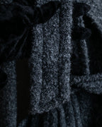 "YVES SAINT LAURENT" Double breasted belted brushedmaxi length chester coat