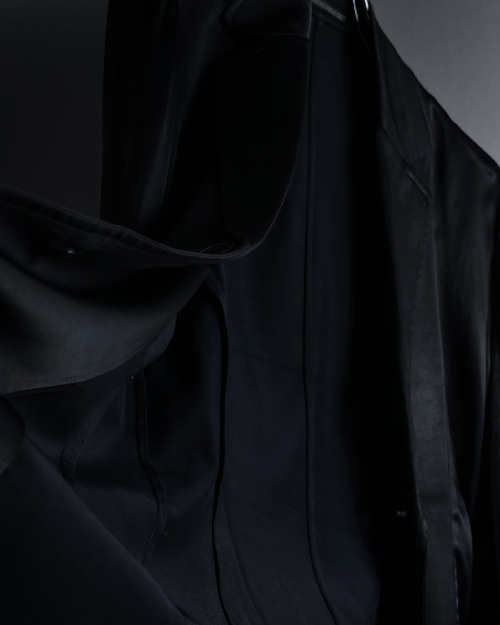 "Yohji Yamamoto +NOIR" 2005SS Rayon draping tailored jacket