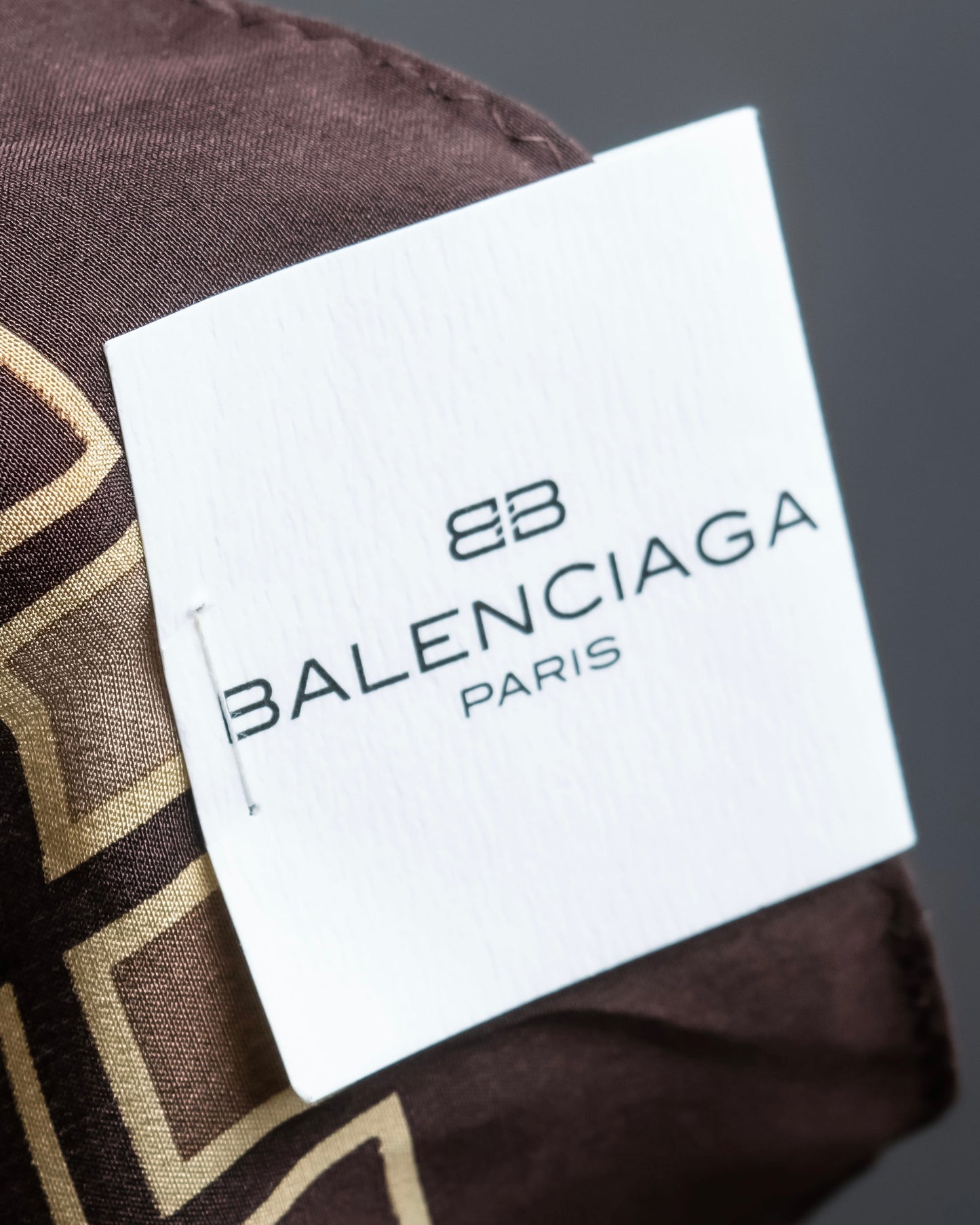 "BALENCIAGA" Block geometric pattern square scarf