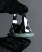 -MOOD Christmas Collection-
 "Dior" John Galliano design logo engraved cocktail ring