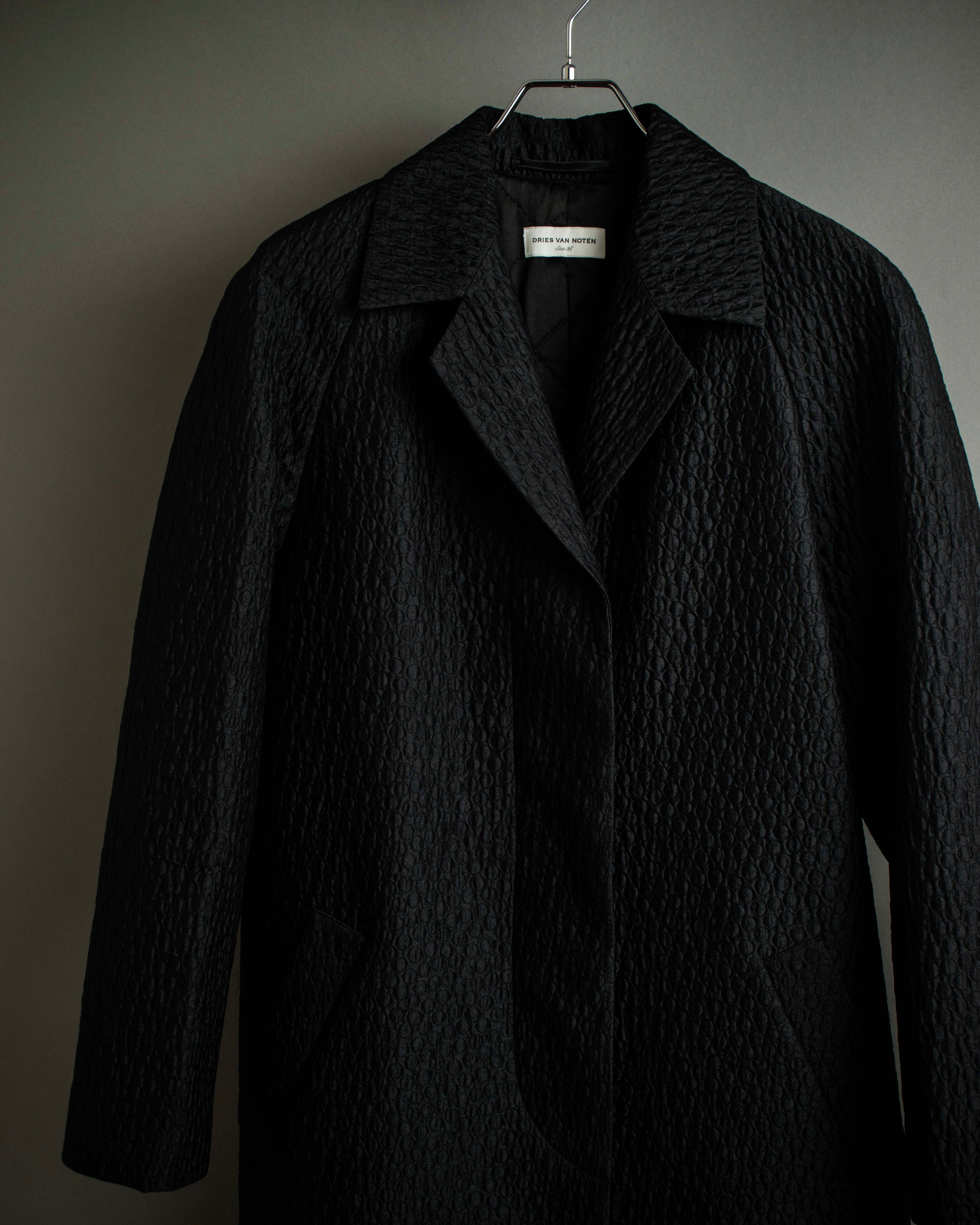 "DRIES VAN NOTTEN" Relief  jaguard uneven design chester coat